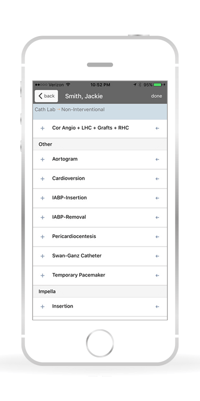 iPhone screenshot of medical billing programs