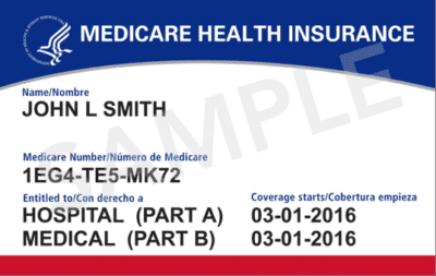 Medicare Health Insurance Sample Card