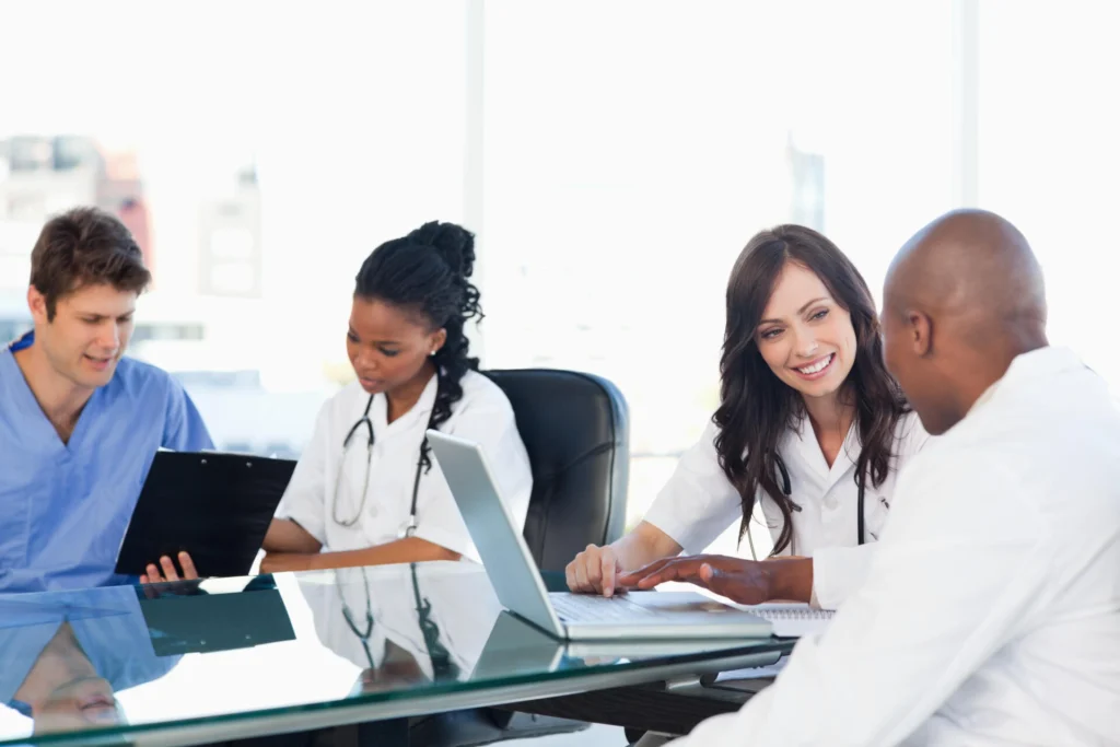 Smiling medical team