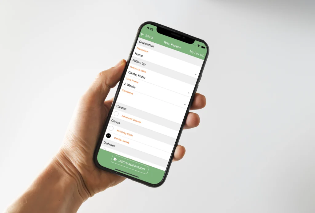Discharge Planning App Screenshot
